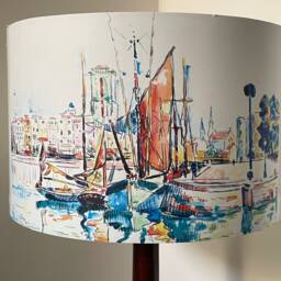 Boat Lampshade , Light Shade , Ships in Port, Water Colour, Fatta Da Mamma - thumbnail 4