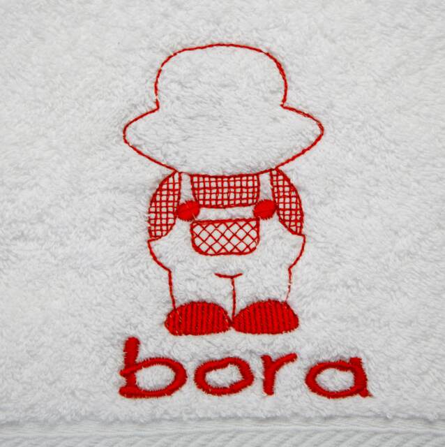 Embroidered Kids Towel Personalized Turkish Cotton Boy Design - image 1