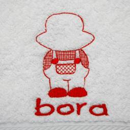 Embroidered Kids Towel Personalized Turkish Cotton Boy Design - thumbnail 1