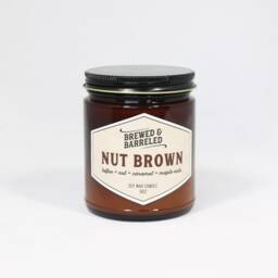 Nut Brown - Beer-Themed Soy Wax Candle 9Oz Jar - thumbnail 4