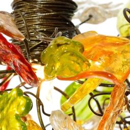 Ceiling Pendant Lighting, Island Lighting With Autumn Color Flowers & Leaves - thumbnail 2