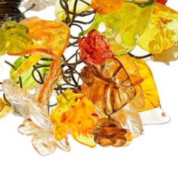 Ceiling Pendant Lighting, Island Lighting With Autumn Color Flowers & Leaves - thumbnail 3