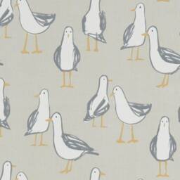 Handmade Sea Gulls Cotton Drum Lampshade Coastal Decor - thumbnail 2