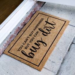 You Can't Buy Happiness But Can Dirt Doormat - New Construction Home Gift Housewarming Decor Quote - thumbnail 2