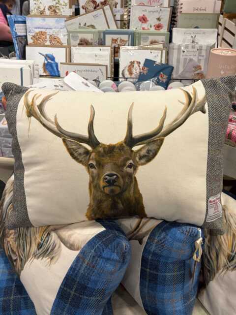 Handmade Harris Tweed Stag Cushion Cover Herringbone Pillow - image 1