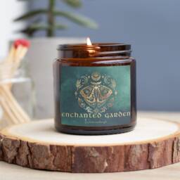 Enchanted Garden Scented Soy Candle - Bookish, Fantasy, Witchy, Dark Academia Gift - thumbnail 1