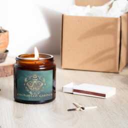 Enchanted Garden Scented Soy Candle - Bookish, Fantasy, Witchy, Dark Academia Gift - thumbnail 3