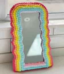 Rainbow Waves Fake Cake Mirror