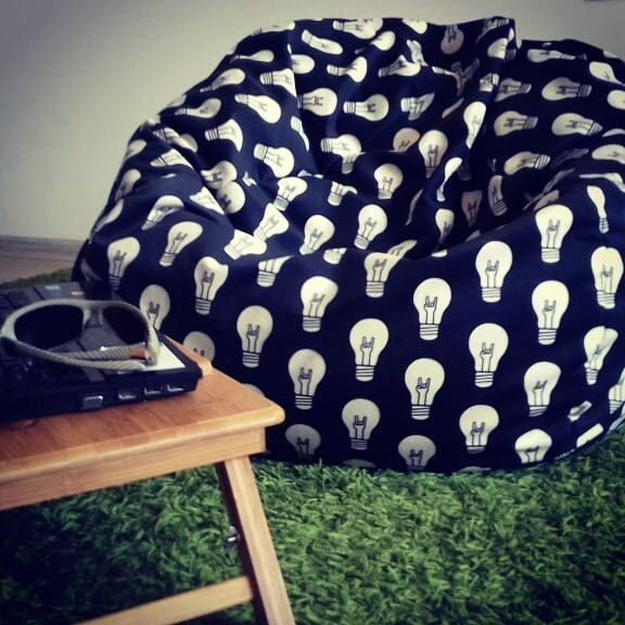 Pouf, Bean Cover+Inner Bag, Bean Bag Chair, Large Bag, Adult Bag-Teen/Child, Black & White Bean Bag , Gift - image 1