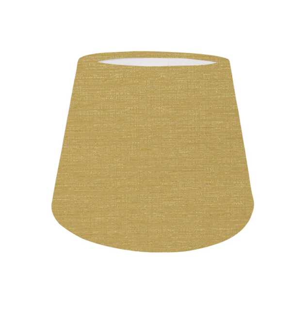 Ochre Yellow Fabric Lampshade, Empire Style, Handmade - image 1