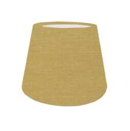 Ochre Yellow Fabric Lampshade, Empire Style, Handmade - thumbnail 1