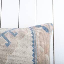 Vintage Kilim Pillow Cover 16x24 Ethnic Woven Wool Lumbar Cushion - thumbnail 3