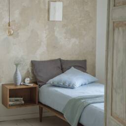 stonewashed Linen Pillowcase, Light Blue, Custom Size, Natural Pillow Covers - thumbnail 2