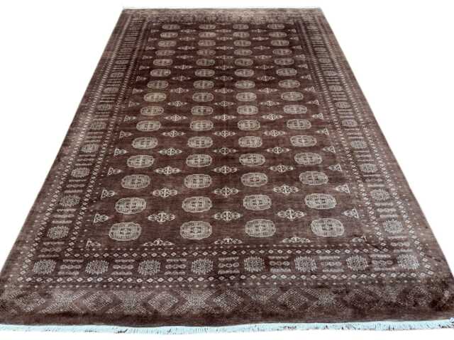 7x10 Brown Color 3 Ply Bokhara Rug - 2.00x3.00 Triple Pile Bedroom Turkish Extra Thick Afghan - image 1