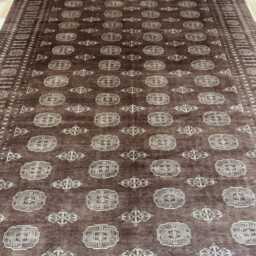 7x10 Brown Color 3 Ply Bokhara Rug - 2.00x3.00 Triple Pile Bedroom Turkish Extra Thick Afghan - thumbnail 3