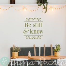 Be Still & Know Vinyl Wall Decal - Psalm Bible Quote - thumbnail 1