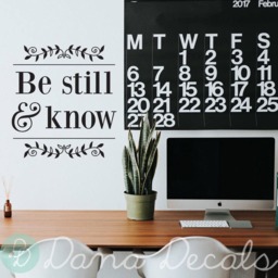 Be Still & Know Vinyl Wall Decal - Psalm Bible Quote - thumbnail 3