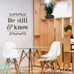 Be Still & Know Vinyl Wall Decal - Psalm Bible Quote - thumbnail 2