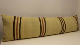 Extra Long Kilim Lumbar Pillow Cover, Vintage Wool - 12x48 - thumbnail 1