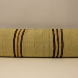 Extra Long Kilim Lumbar Pillow Cover, Vintage Wool - 12x48 - thumbnail 2