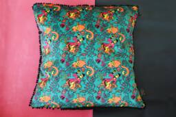 The Fox & Huntsman , Country Interiors, Living, Fox, Horse, Countryside, Velvet Cushion, Designer, Luxury Quirky, UK - thumbnail 1