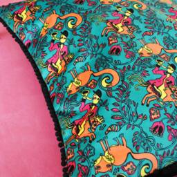 The Fox & Huntsman , Country Interiors, Living, Fox, Horse, Countryside, Velvet Cushion, Designer, Luxury Quirky, UK - thumbnail 2