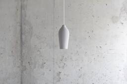 Handmade Concrete Pendant Light Industrial Aubergine Lamp