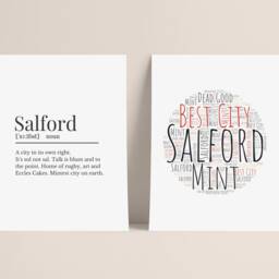 Salford Prints, Definition Print & Word Print, Shapecloud Set, Gallery Wall Manchester Prints - thumbnail 2