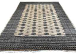 9x12 Beige Color 3 Ply Bokhara Rug - 3.75x3.65 Triple Pile Bedroom Turkish Extra Thick Afghan - thumbnail 1