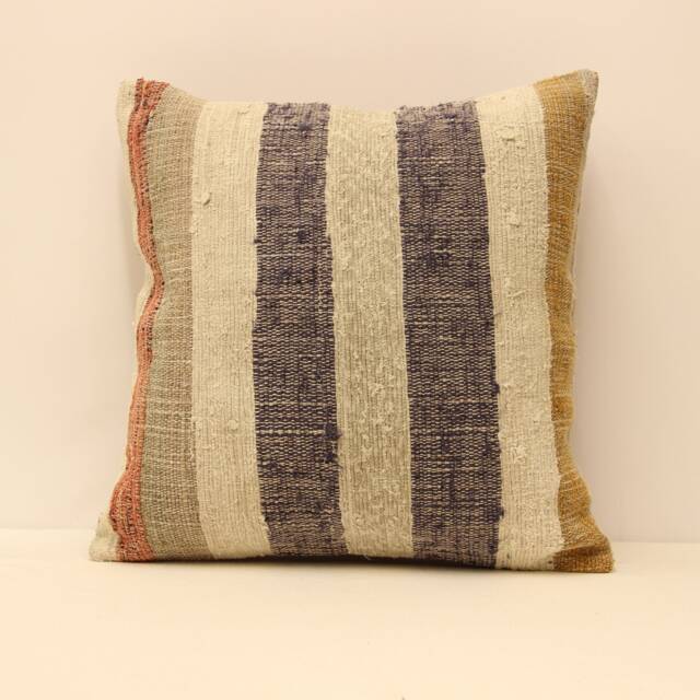 Kilim Pillow, Sofa Pillow Boho Pillow, Handmade Pillow, 18x18 in 45x45 cm Minimalist Decorative Pillow, Cushion Cover Throw Pillow4Kbf-167 - image 1