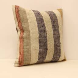 Kilim Pillow, Sofa Pillow Boho Pillow, Handmade Pillow, 18x18 in 45x45 cm Minimalist Decorative Pillow, Cushion Cover Throw Pillow4Kbf-167 - thumbnail 2