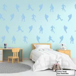 Five Rugby Players Sticker, Vinyl Wall Art Sticker, Transfer, Mural, Stencil, Easy To Apply, Instructions Included, Matt Finish - thumbnail 2