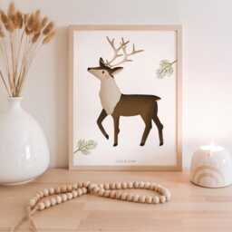 Poster Reindeer Norway Winter - Deer Children's Scandinavia Christmas Norwegian Animals Room - thumbnail 2