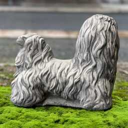 Garden Shih Tzu Sculpture Concrte Dog Statue Stone Memorial Decoration Puppy Ornament Cement Pet Figurine Breed Yard Art - thumbnail 4