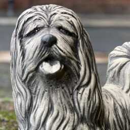 Garden Shih Tzu Sculpture Concrte Dog Statue Stone Memorial Decoration Puppy Ornament Cement Pet Figurine Breed Yard Art - thumbnail 3