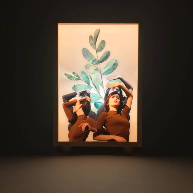 Plant Decor Wooden Lamp, Light Box, Lightbox Sign, Personalized Gift, Bedside Table Led Home Decor, Night Light, Led. #fall - image 1