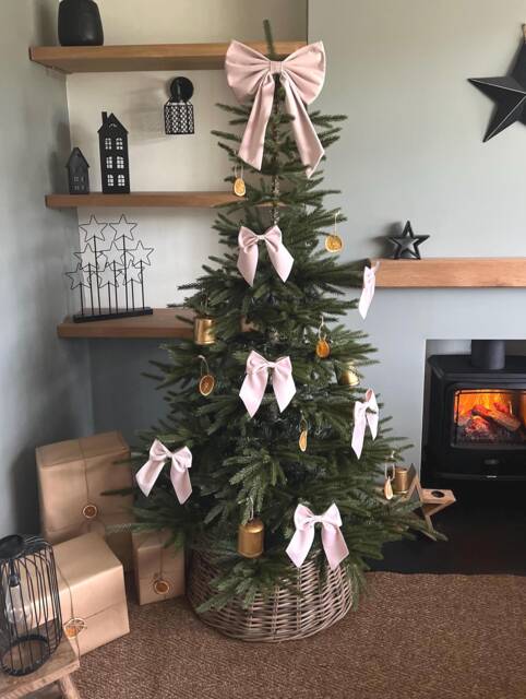 Luxury Handmade Pink Velvet Christmas Tree Bow Collection - image 1