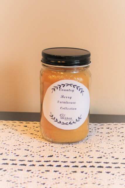 Farmhouse Country Berry Mason Jar 16 Oz Candle Shekinah Candles - image 1
