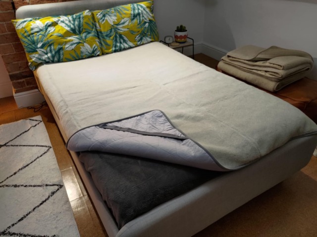 Merino Wool Beige Mattress Topper - image 1