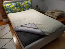 Merino Wool Beige Mattress Topper