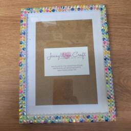 Colourful Iridescent Rhinestone Photo Frame 5 X 7 Inches With Border, 8 6 Without Border - thumbnail 3