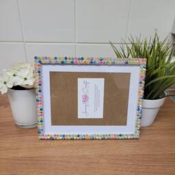 Colourful Iridescent Rhinestone Photo Frame 5 X 7 Inches With Border, 8 6 Without Border - thumbnail 2