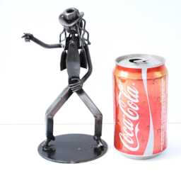 Michael Jackson Scrap Metal Sculpture, Handmade Recycled Steel Art, Unique Valentine Gift For Him