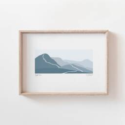 Catbells Print, Lake District Gift, Wedding Minimalist Art, Mountain Art - thumbnail 2