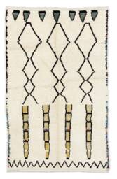 Beige Berber Rug Handmade Moroccan Beni Ourain Wool Rug - thumbnail 1