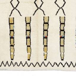 Beige Berber Rug Handmade Moroccan Beni Ourain Wool Rug - thumbnail 2