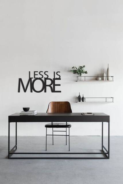 Less Is More Metal Wall Art Minimalist Office Decor - image 1