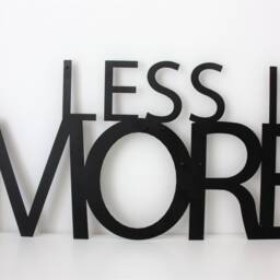 Less Is More Metal Wall Art Minimalist Office Decor - thumbnail 2