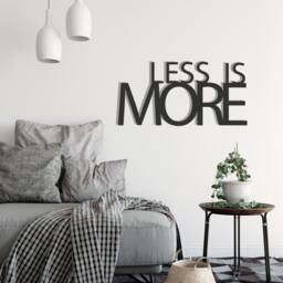Less Is More Metal Wall Art Minimalist Office Decor - thumbnail 3