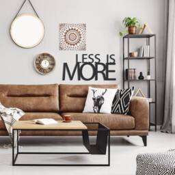 Less Is More Metal Wall Art Minimalist Office Decor - thumbnail 4